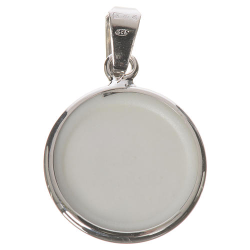 Medalha redonda prata 18 mm Santo António 2