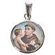 Round medal in silver, 18mm Saint Anthony s1