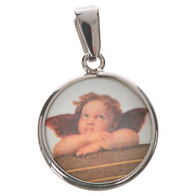 Médaille ronde argent 18mm Putto