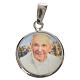 Round medal in silver, 18mm Pope Francis s1