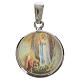 Médaille ronde argent 18mm Lourdes s1