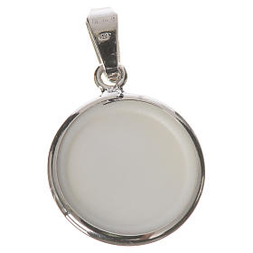 Round medal in silver, 18mm Our Lady