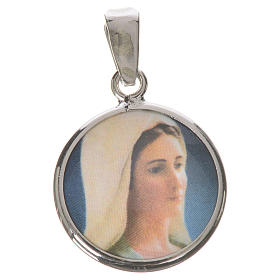 Round medal in silver, 18mm Medjugorje