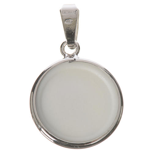 Round medal in silver, 18mm Medjugorje 2