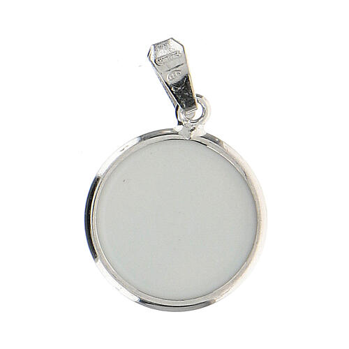 Medalik okrągły Boska Miłość 18 mm srebro 2