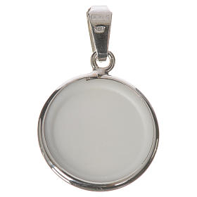 Round medal in silver, 18mm Merciful Jesus