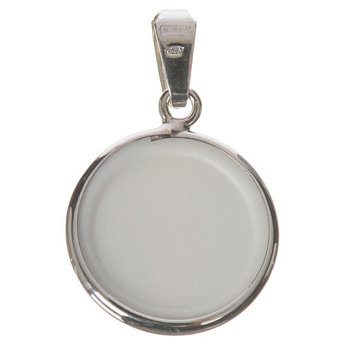 Round medal in silver, 18mm Merciful Jesus 2