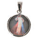 Round medal in silver, 18mm Merciful Jesus s1