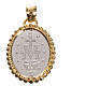 Miraculous medal in 750 gold with yellow outline 2.69gr s4