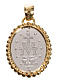 Medaglia Miracolosa oro 750/00 bianco bordo giallo - gr. 2,69 s4