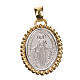 Medaglia Miracolosa oro 750/00 bianco bordo giallo - gr. 2,69 s1