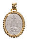Medaglia Miracolosa oro 750/00 bianco bordo giallo - gr. 2,69 s2