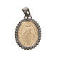 Miraculous medal in 750 gold with dark outline 2.74gr s1