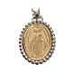 Miraculous medal in 750 gold with white outline 2.67gr s1