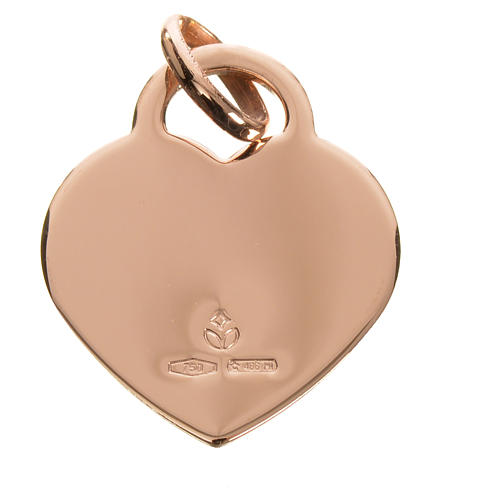 Heart pendant with angel in 750 red gold 2.02gr 4