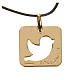 Pendant with peace dove in perforated 750 yellow gold 2.27gr s2