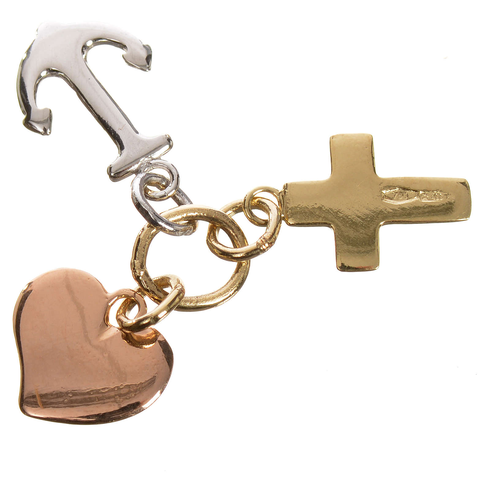 Faith, Hope, Charity pendant in 750 gold 1.35gr online sales on