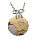 Medal "Mother's heart", white and yellow 750 gold 4.98gr s1