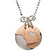 Medal "Mother's heart", white and red 750 gold 4.92gr s1