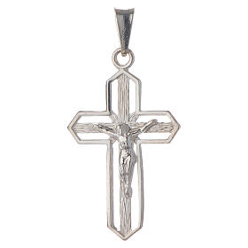 Ciondolo crocefisso argentato argento 925
