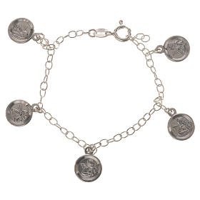 Armband mit Medaillen Schutzengel Silber 925