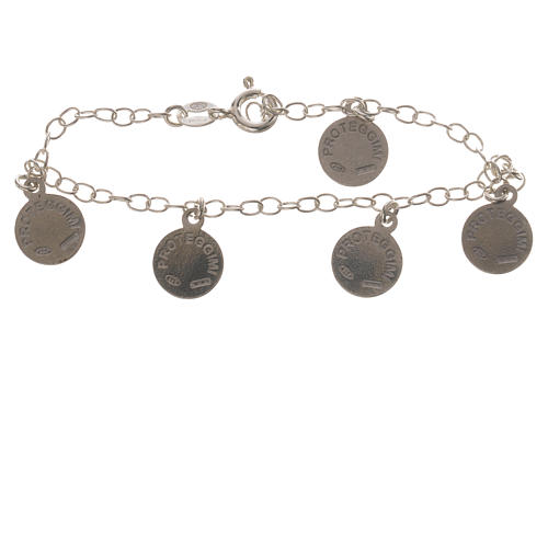 Armband mit Medaillen Schutzengel Silber 925 2