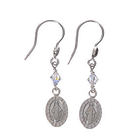 Earrings in 925 silver with Miraculous Medal image