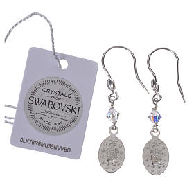 Earrings in 925 silver with Miraculous Medal image