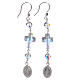 Earrings in 925 silver with Miraculous Medal image, white s1