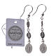 Earrings in 925 silver and strass with Lourdes medal, white s2