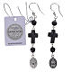 Earrings with cross and Miraculous Medal made of 925 silver s2