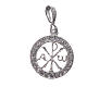 Pendant charm in 925 silver and white crystal s3