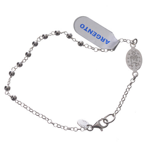Single Decade bracelet silver 925 beads 3mm 2