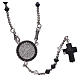 Rosary beads in 925 silver and black and white strass, 4mm s1