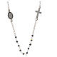Necklace in 925 silver and black strass with Miraculous Medal 3mm s1