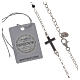 Necklace in 925 silver and black strass with Miraculous Medal 3mm s3
