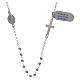 Necklace in 925 silver with Miraculous Medal 3mm with multifaceted grains s1