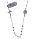 Necklace in 925 silver with Miraculous Medal 3mm with multifaceted grains s2