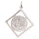 Pendant charm in 925 silver with Our Lady of Lourdes 1.5x1.5cm s1
