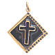Pendant charm in 925 silver with cross 1.7x1.7cm s1