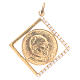 Pendant charm in 925 silver with Pope Francis 1.8x1.8cm s1