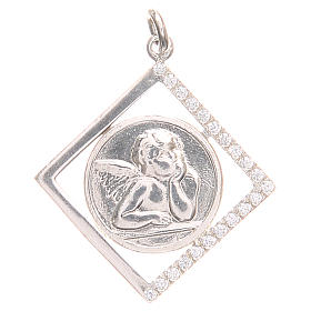 Pendant charm in 925 silver with Raphael's angel 1.7x1.7cm