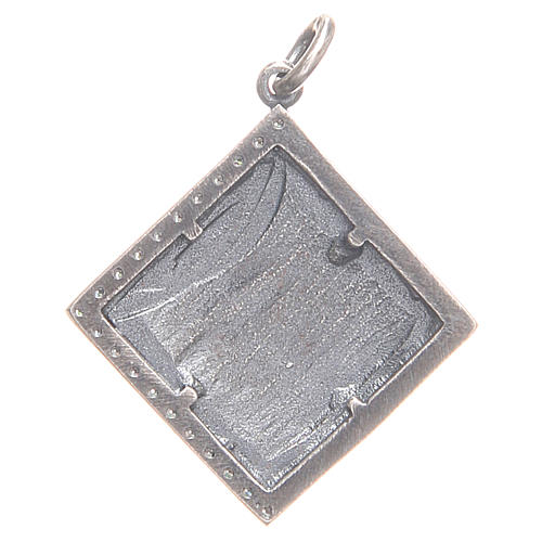 Pendant charm in 925 silver with God's Lamb 1.7x1.7cm 2