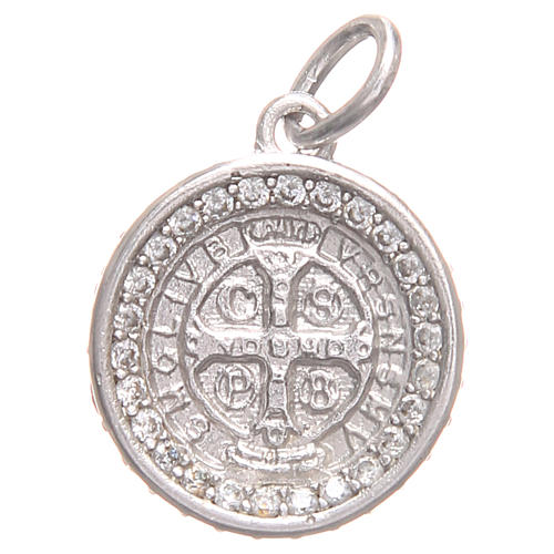 Medalha de latão Cruz de São Bento diâmetro 1,7 cm 1