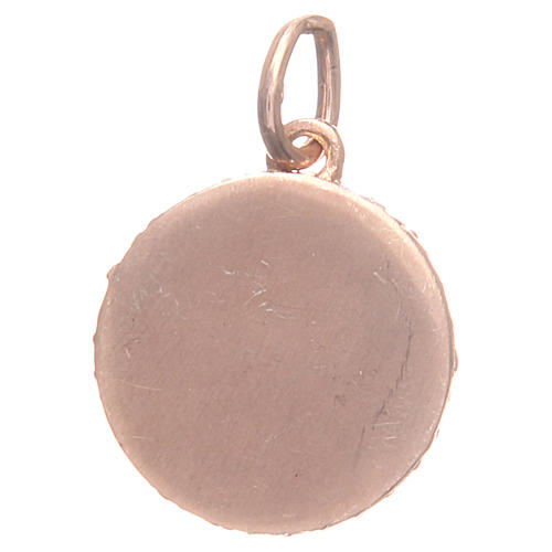 Medaille rosa Silber 800 Engel Raffaello 1,6 cm 2