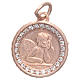 Medaille rosa Silber 800 Engel Raffaello 1,6 cm s1