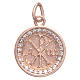 Pendant charm in rose 800 silver with Pax symbol 1.7cm s1