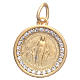 Medal in gold plated brass with Our Lady of the Miraculous medal 1.7cm s3