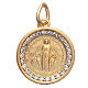 Medal in gold plated brass with Our Lady of the Miraculous medal 1.7cm s1