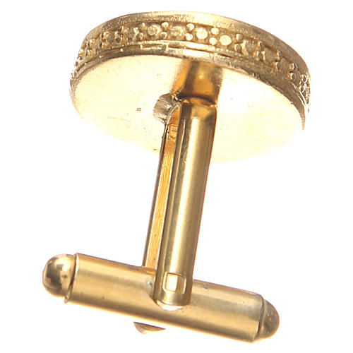 Cufflinks for men brass, PAX symbol 1,7cm 2